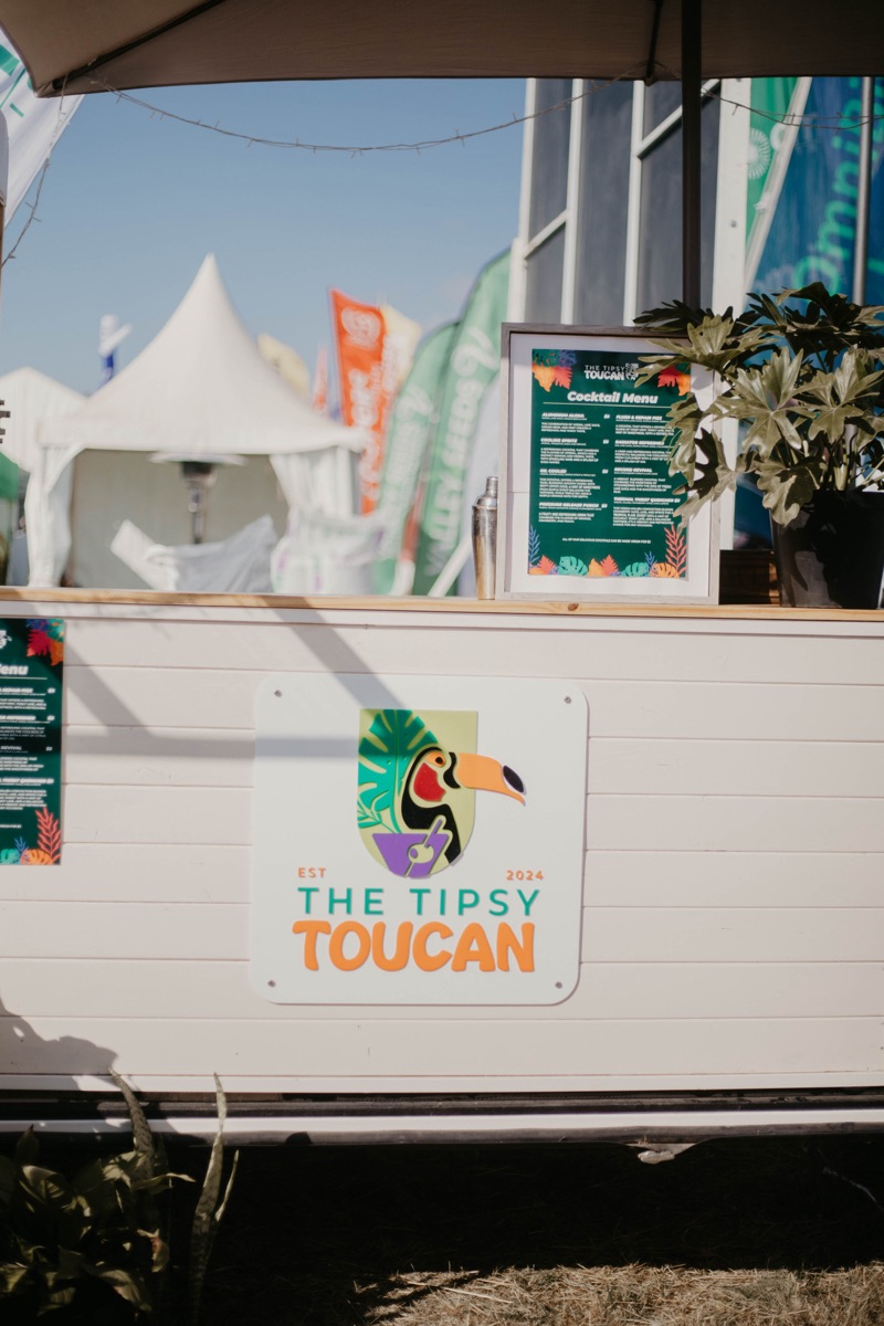The mobile bar set up at an event